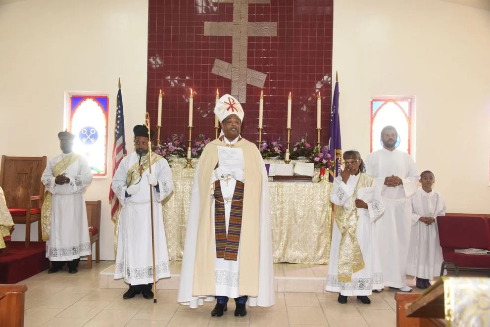 Archbishop Sands presides at the Centennial Divine Liturgy, February 2022.